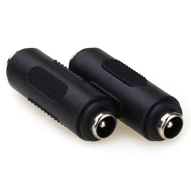 MOBOREST 12V 5.5mm x 2.1mm DC Power Connector Adapter, 12/24V Female to Female Power Jack Socket for Led Strip CCTV Security Camera Cable Wire Ends Plug Barrel -2PCS - Image 1
